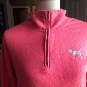 PINK 3 quarter zip pull over